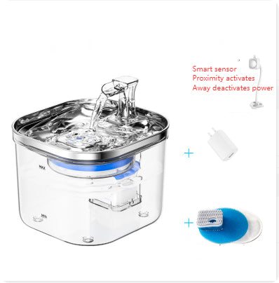 Stainless Steel Automatic Pet Water Fountain 2L for Dogs & Cats