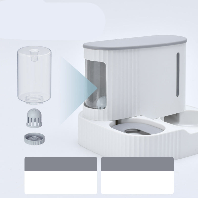 Automatic Cat Water Fountain & Feeder Combo for Cats and Small Pets