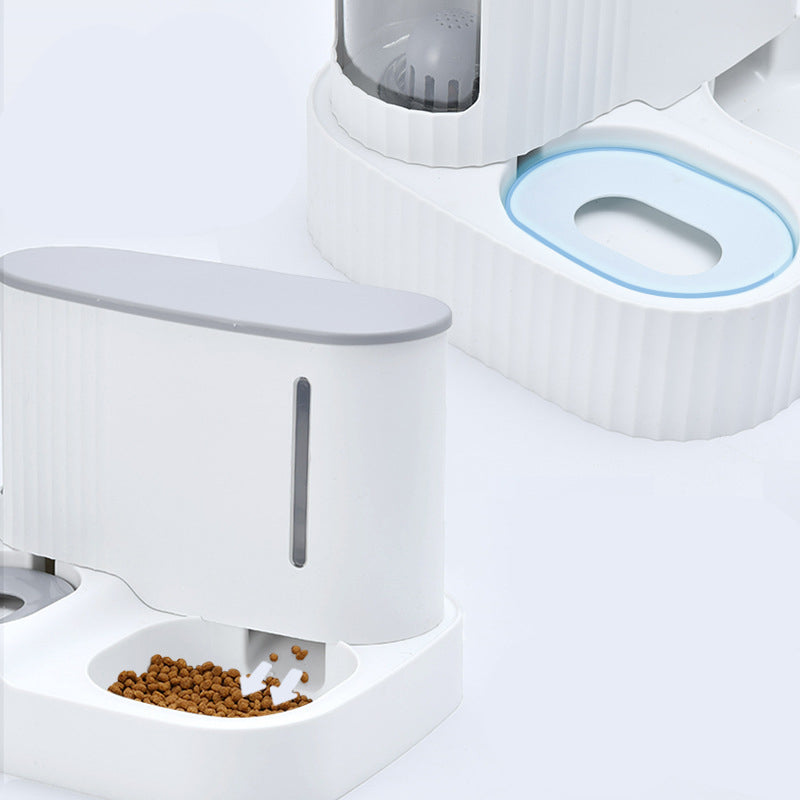 Automatic Cat Water Fountain & Feeder Combo for Cats and Small Pets