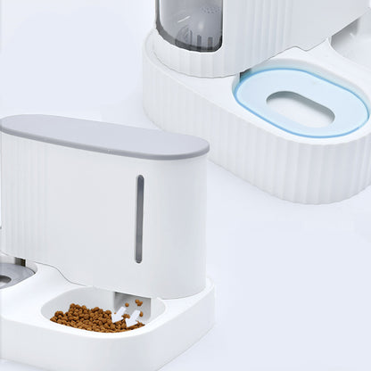 Automatic Cat Water Fountain & Feeder Combo for Cats and Small Pets