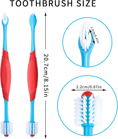 360° Dual Head Dog Toothbrush for Dogs & Cats Dental Care