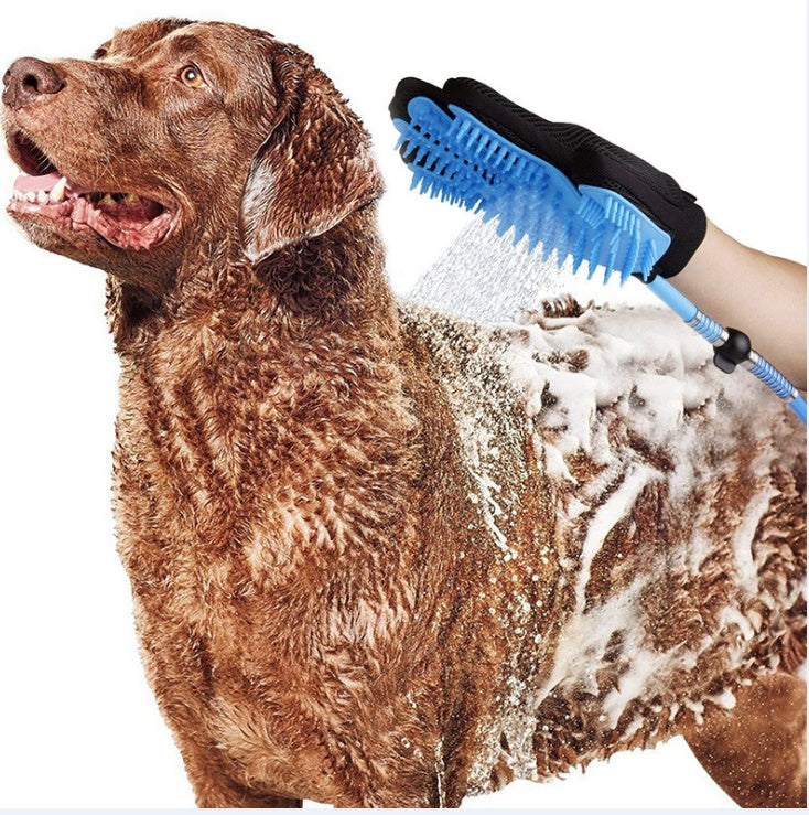 Portable Pet Shower Sprayer & Massage Brush for Dogs and Cats