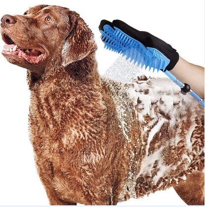 Portable Pet Shower Sprayer & Massage Brush for Dogs and Cats
