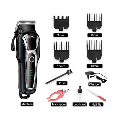 Rechargeable Pet & Human Hair Clipper – Electric Grooming Trimmer