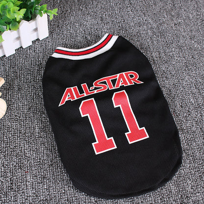 World Cup Dog Vest Shirt Soft Cotton Pet T-Shirt for Dogs