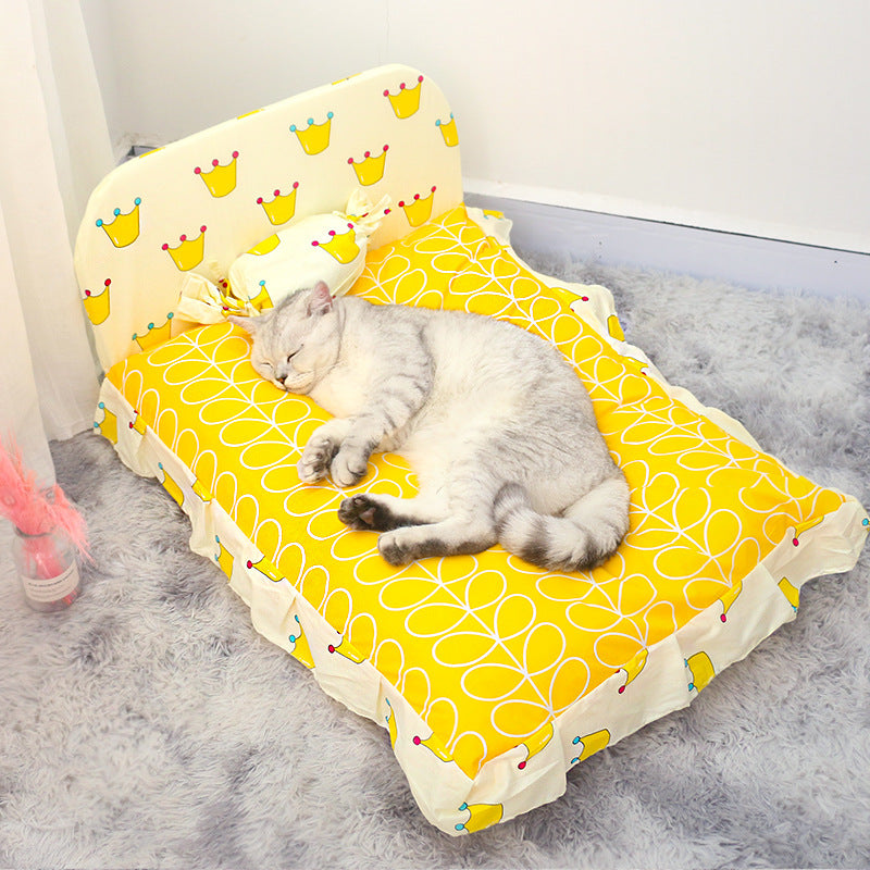Teddy Plush Pet Bed Soft PP Cotton Dog & Cat Sleeping Nest