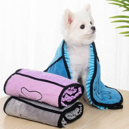 Super Absorbent Dog & Cat Bathrobe Towel Quick-Dry Pet Wrap