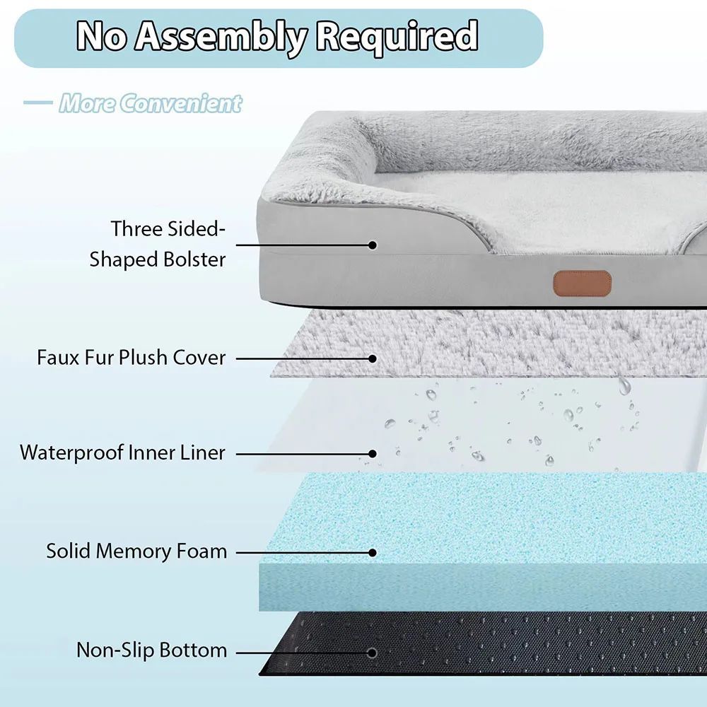 Waterproof Dog Bed Sofa Mat Soft Pet Blanket for Large Dogs & Cats