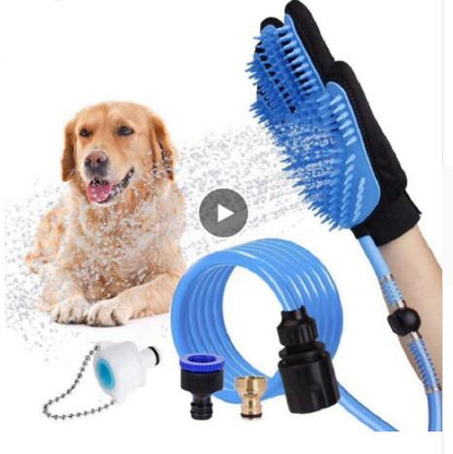 Portable Pet Shower Sprayer & Massage Brush for Dogs and Cats