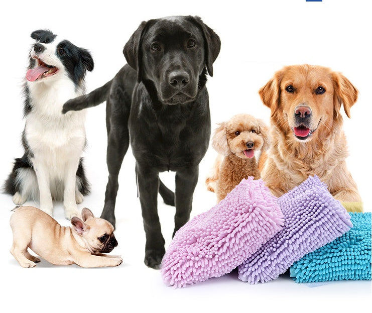 Ultra Absorbent Chenille Pet Towel for Dogs & Cats Bath Drying