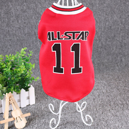 World Cup Dog Vest Shirt Soft Cotton Pet T-Shirt for Dogs