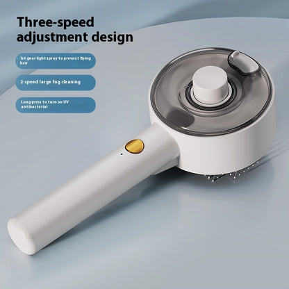 Self Cleaning Pet Grooming Brush with Steam & UV Hair Remover