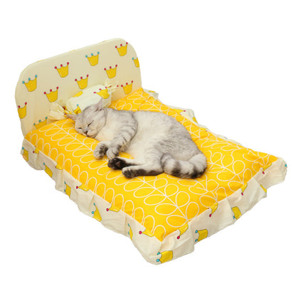 Teddy Plush Pet Bed Soft PP Cotton Dog & Cat Sleeping Nest