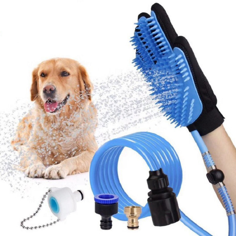 Portable Pet Shower Sprayer & Massage Brush for Dogs and Cats
