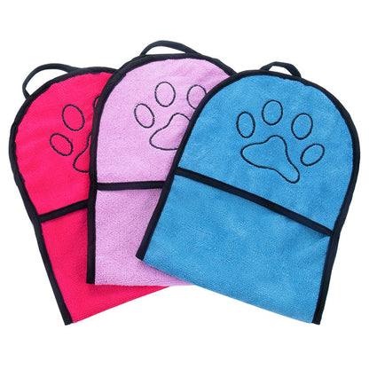 Chenille Pet Bath Towel for Dogs & Cats Quick Dry Absorbent