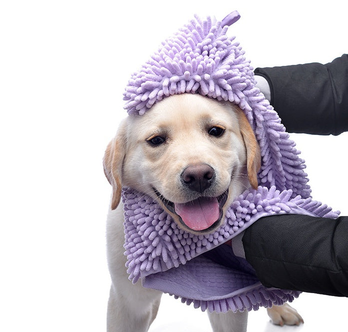 Ultra Absorbent Chenille Pet Towel for Dogs & Cats Bath Drying
