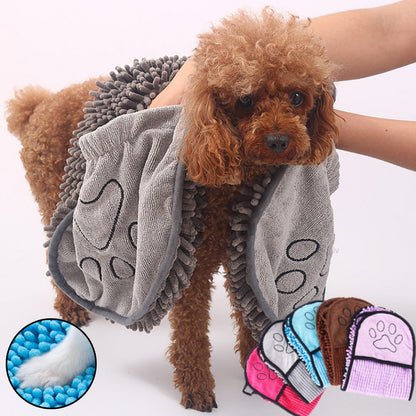 Super Absorbent Dog & Cat Bathrobe Towel Quick-Dry Pet Wrap