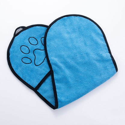 Chenille Pet Bath Towel for Dogs & Cats Quick Dry Absorbent