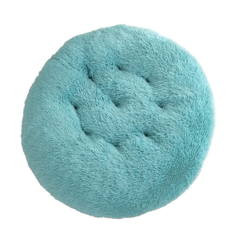 Calming Round Plush Dog Bed – Soft Warm Anti-Anxiety Pet Bed