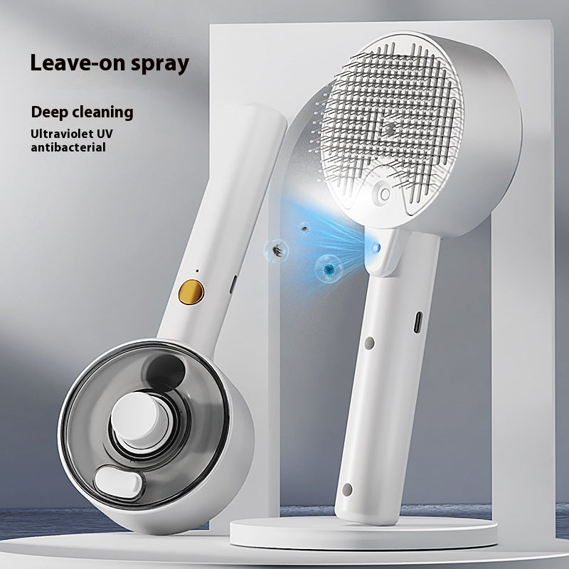 Self Cleaning Pet Grooming Brush with Steam & UV Hair Remover