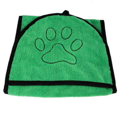 Pet Absorbent Dog Bathrobe Towel Soft Quick Dry Bath Wrap