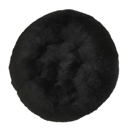 Calming Round Plush Dog Bed – Soft Warm Anti-Anxiety Pet Bed