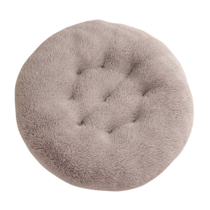 Calming Round Plush Dog Bed – Soft Warm Anti-Anxiety Pet Bed