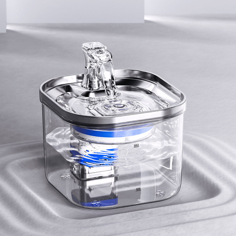 Stainless Steel Automatic Pet Water Fountain 2L for Dogs & Cats