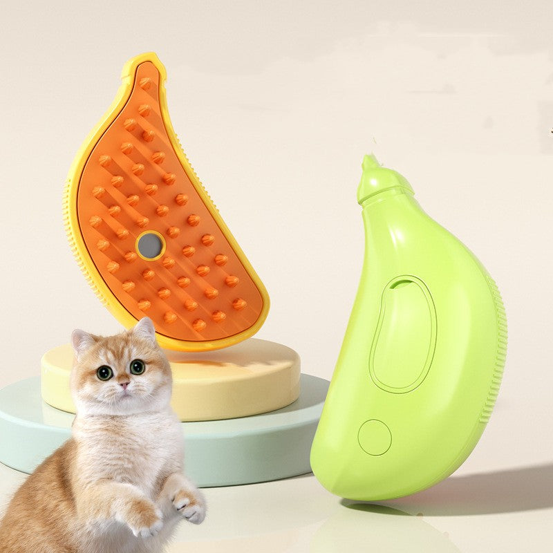 3-in-1 Pet Steam Brush for Cats & Dogs – Spray Massage Grooming Comb