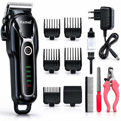 Rechargeable pet and human grooming clipper
