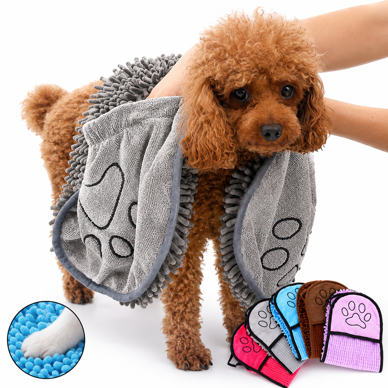 Super absorbent microfiber dog bathrobe towel for pets