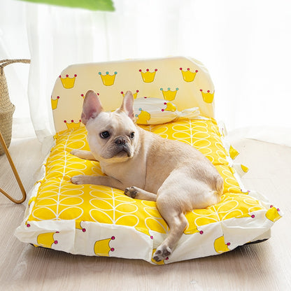 Soft teddy plush pet bed for cats and dogs
